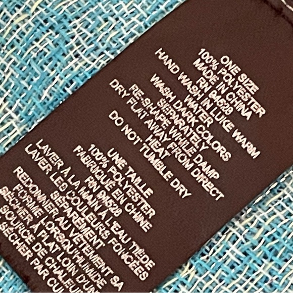 Blue & Silver Metallic Large Scarf – Boho Paisley Wrap70" x 27" - Picture 5 of 9